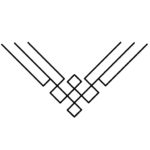 Icone art deco en forme de triangle