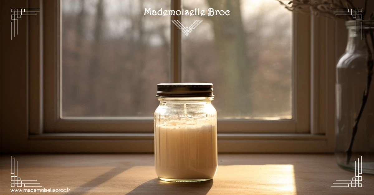 Photographie d'un pot en verre transparent rempli d'une crème beige, pour illustrer cet article sur la fabrication d'un déodorant naturel solide maison